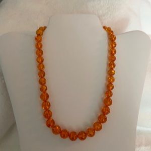 Baltic amber beaded necklace